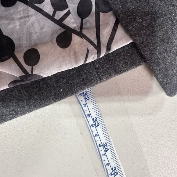 Anthropologie Tulle Grey Wool Blend Long Pea Coat Size S Peacoat Preppy Classic - Picture 10 of 12